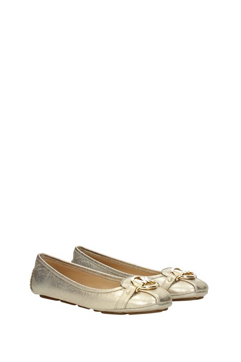 michael kors gold flats|Michael Kors genuine leather flats.